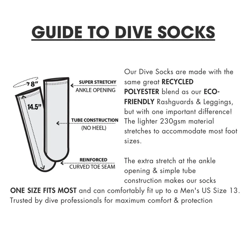 Eco-friendly Coral Kaleidoscope Dive Socks