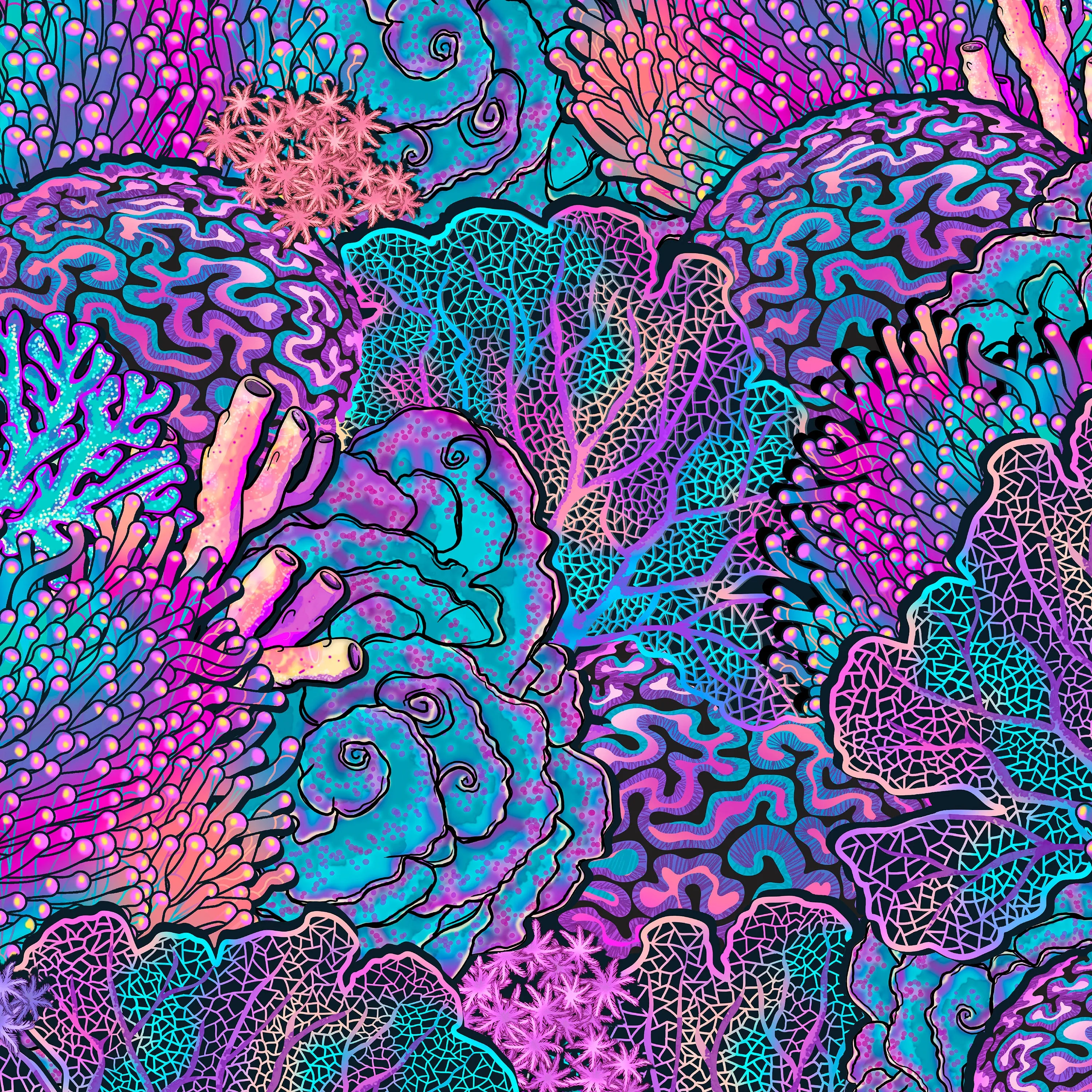 Eco-friendly Coral Kaleidoscope Dive Socks