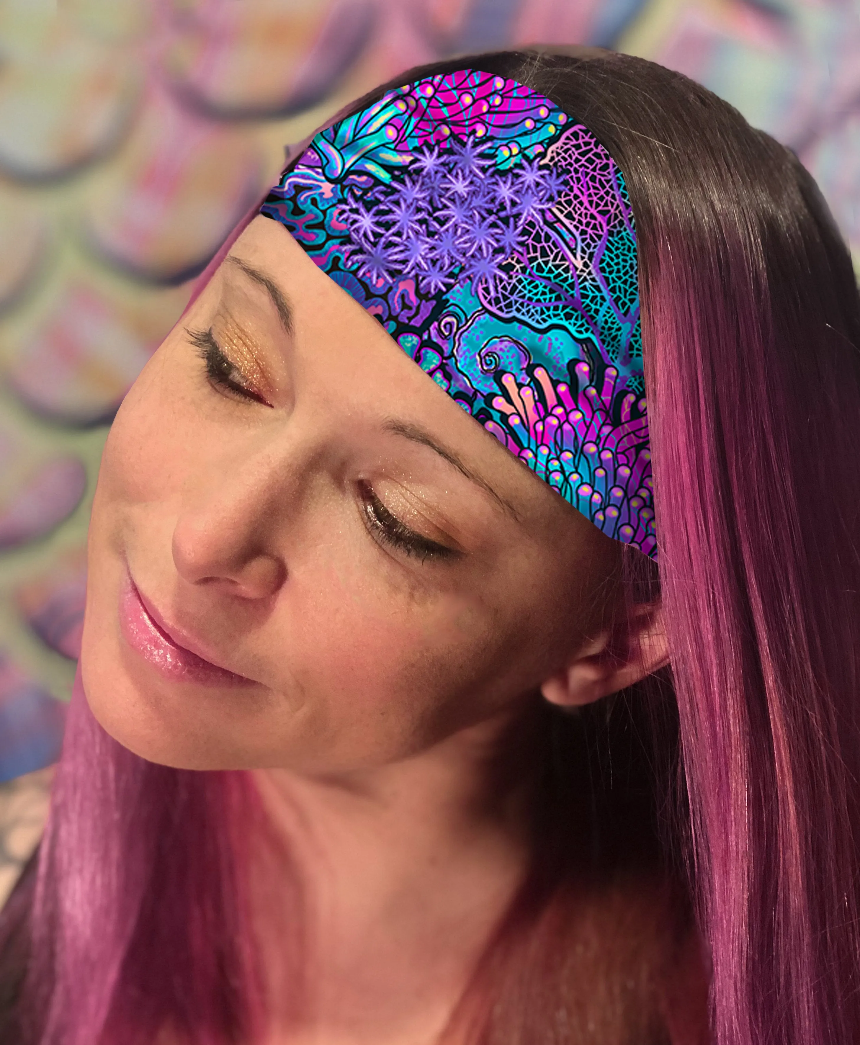 Eco-friendly Coral Kaleidoscope Scuba Headband