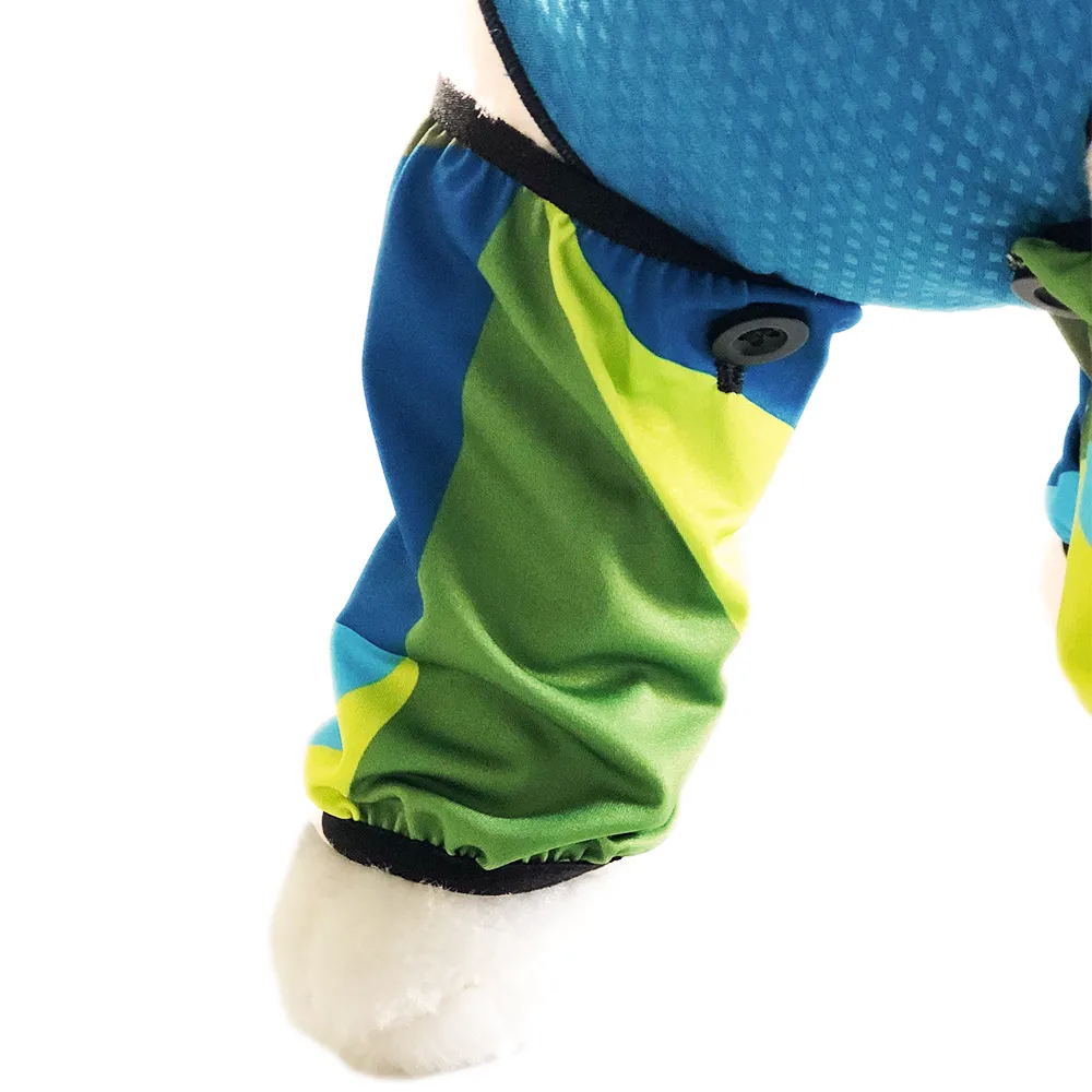 ECO LEGGINGS | blue   green geo