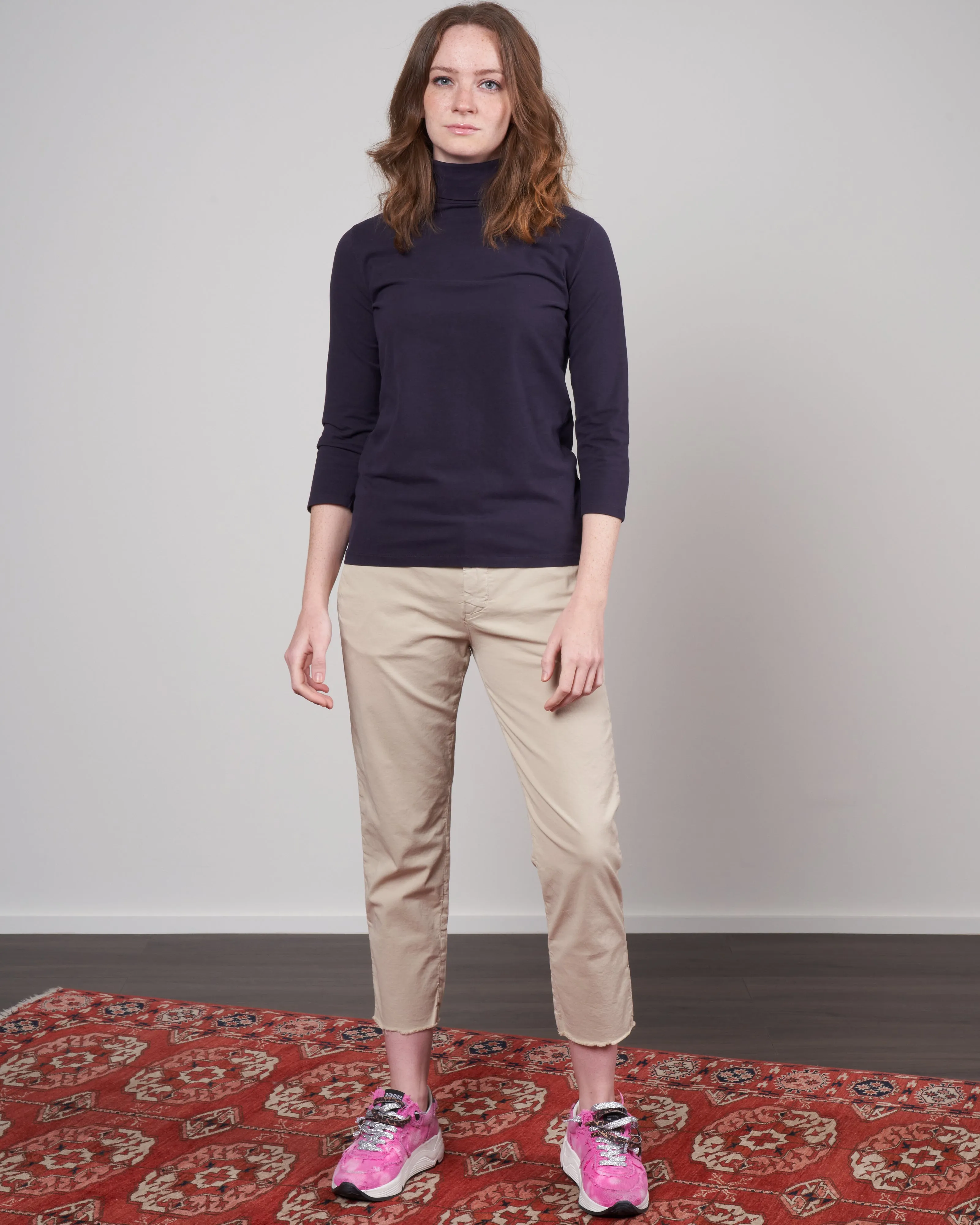 elbow sleve turtleneck - mirtillo