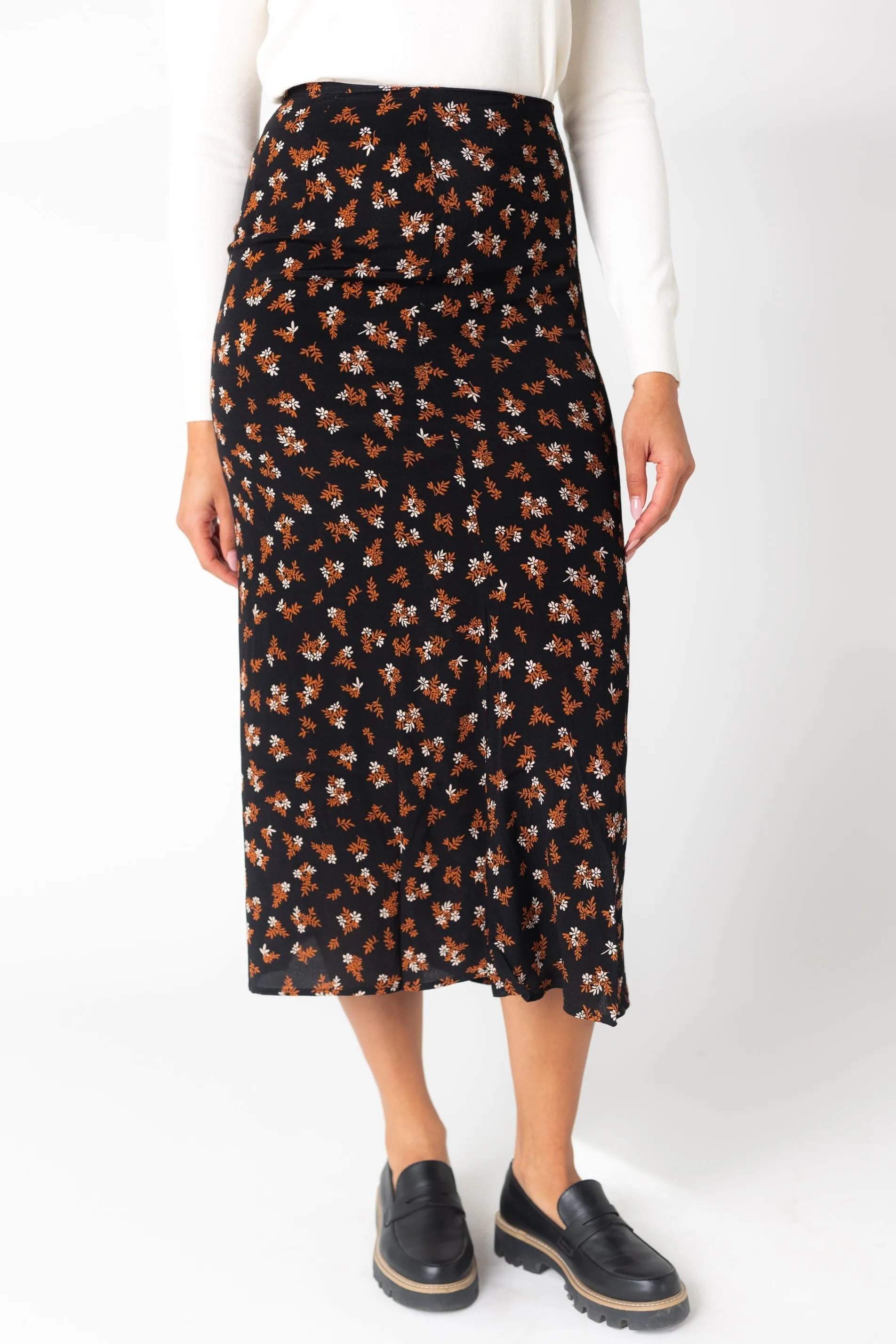 Erica Floral Button Skirt