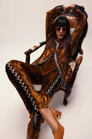Ethnic Print Velvet Co-ord Set