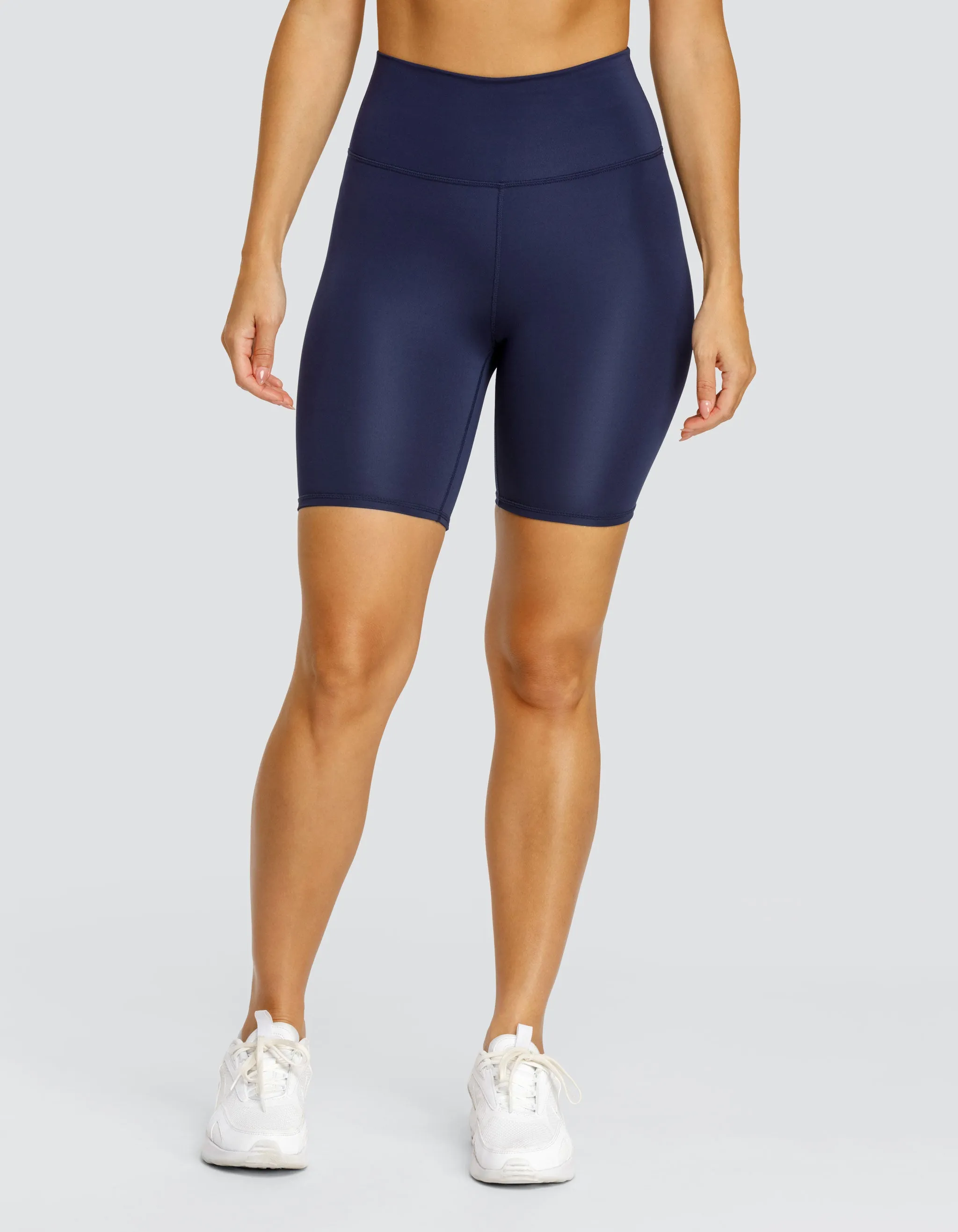 EXHALE HI-RISE BIKER SHORT - NAVY BLUE