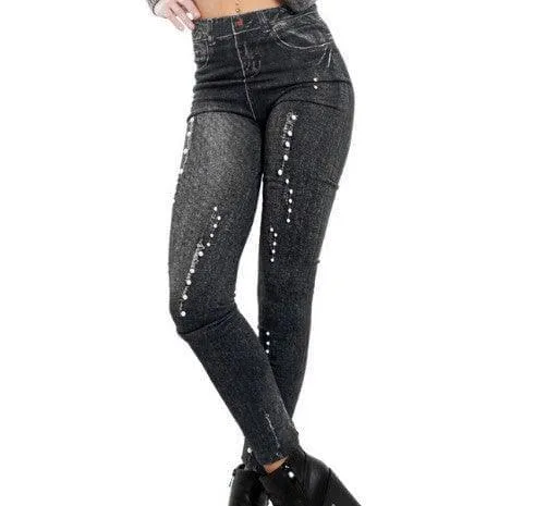 Faux Denim Legging