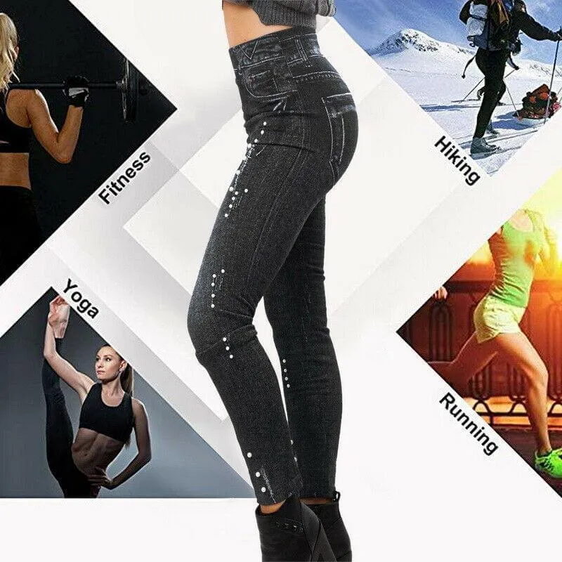 Faux Denim Legging