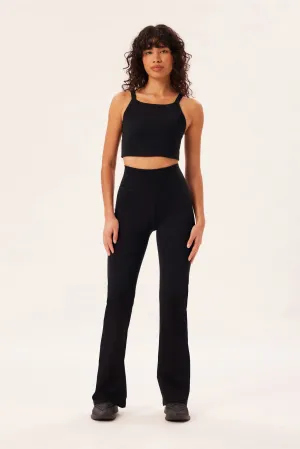 flare leggings - compressive - black