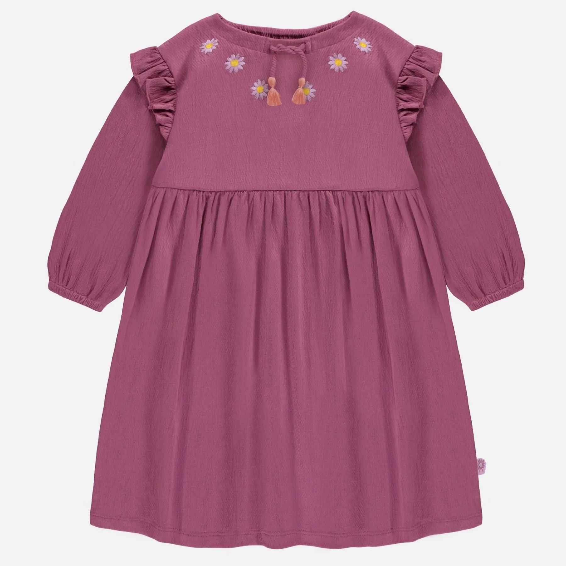 Flared Fit Purple-Pink Crinkle Jersey Dress   Floral Legging Set