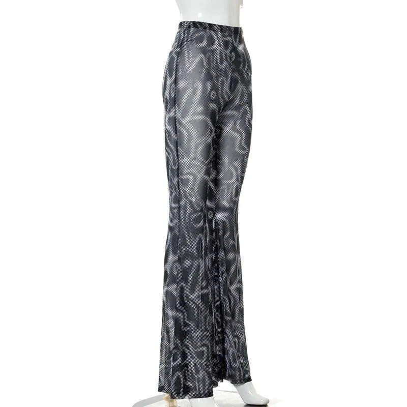 Flared Leg Sheer Pants