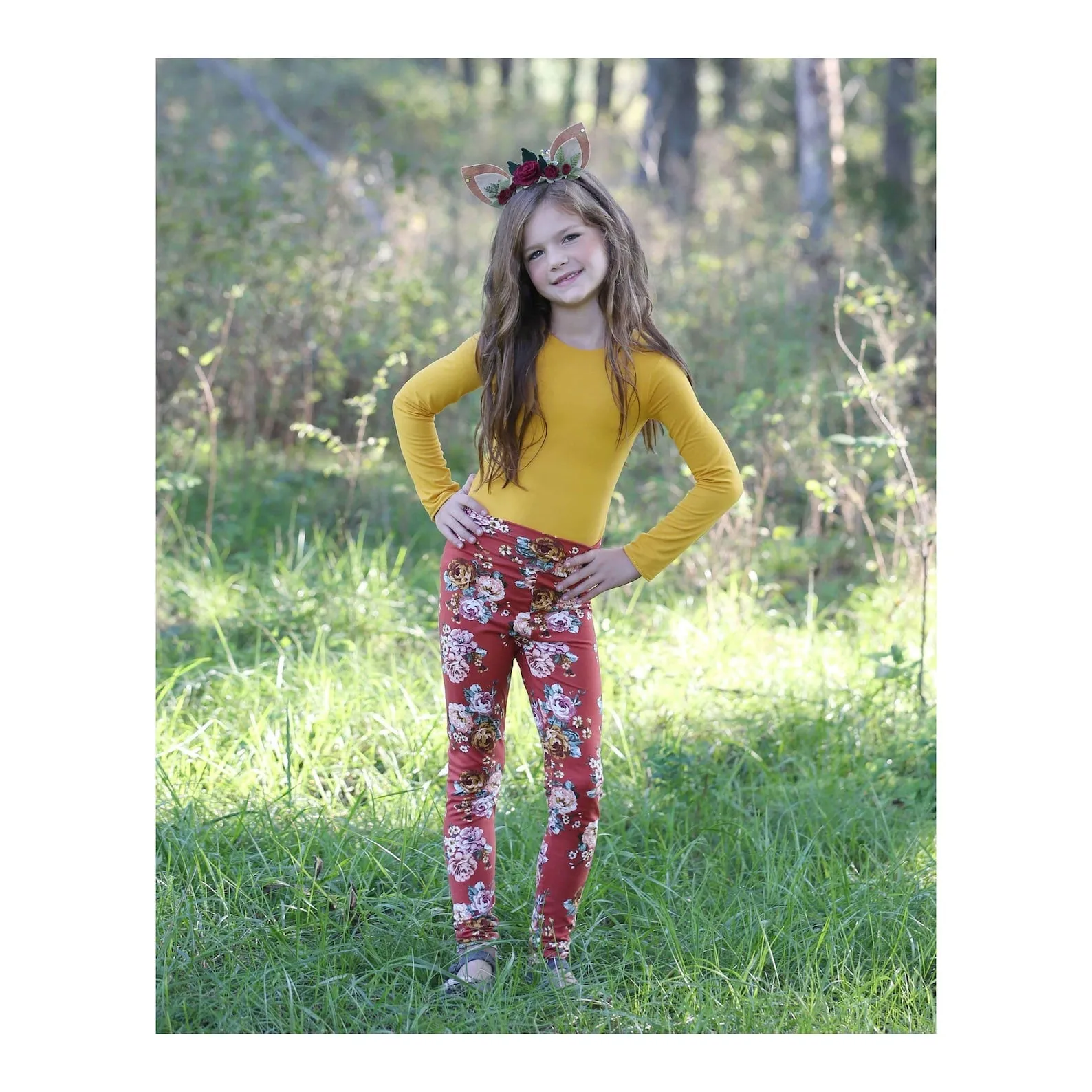Floral Leggings For Girls