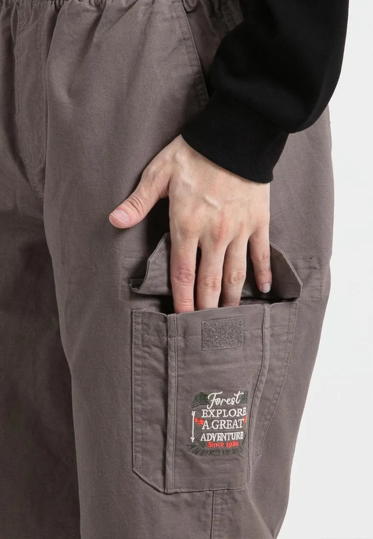 Forest 100% Cotton Twill 27"/28" Cargo Pants Men Shorts Casual 3 Quarter Short Pants Men | Seluar Pendek Lelaki - 65796