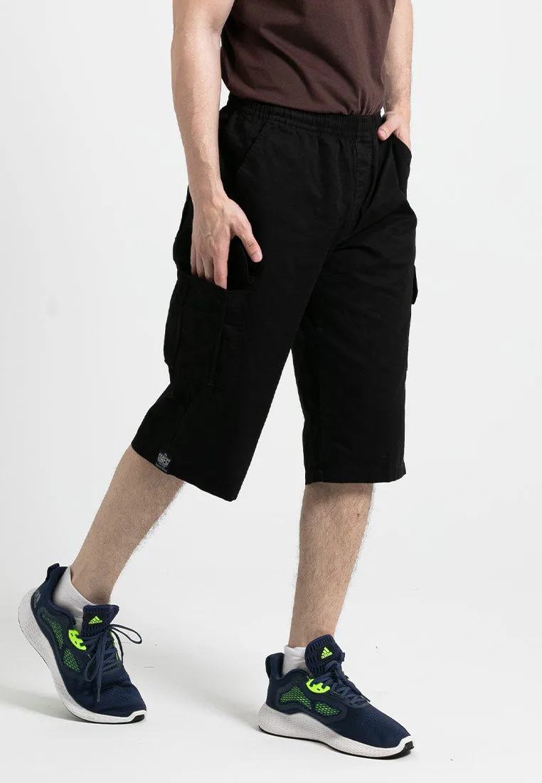 Forest 100% Cotton Twill 27"/28" Cargo Pants Men Shorts Casual 3 Quarter Short Pants Men | Seluar Pendek Lelaki - 65796