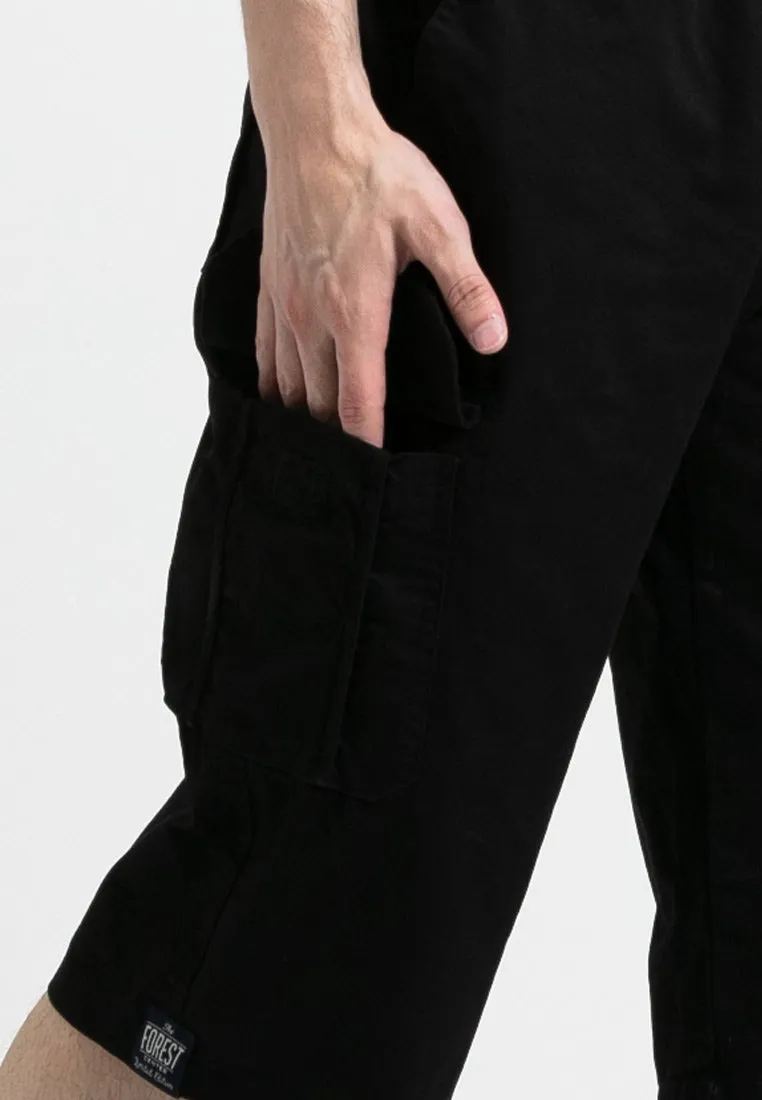Forest 100% Cotton Twill 27"/28" Cargo Pants Men Shorts Casual 3 Quarter Short Pants Men | Seluar Pendek Lelaki - 65796