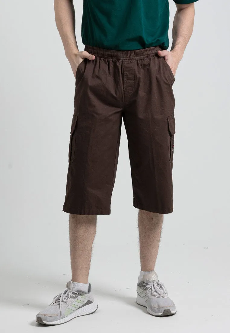Forest 100% Cotton Twill 27"/28" Cargo Pants Men Shorts Casual 3 Quarter Short Pants Men | Seluar Pendek Lelaki - 65796