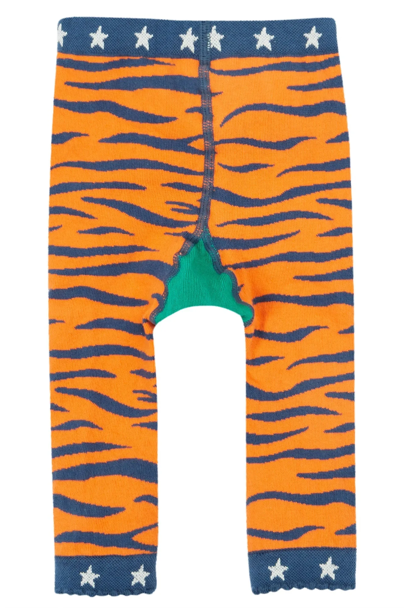 Frugi Little Knitted Leggings - Tiger/Tiger Face