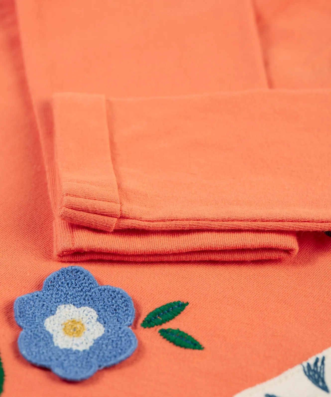 Frugi Opal Outfit - Cantaloupe/Rainforest Friends