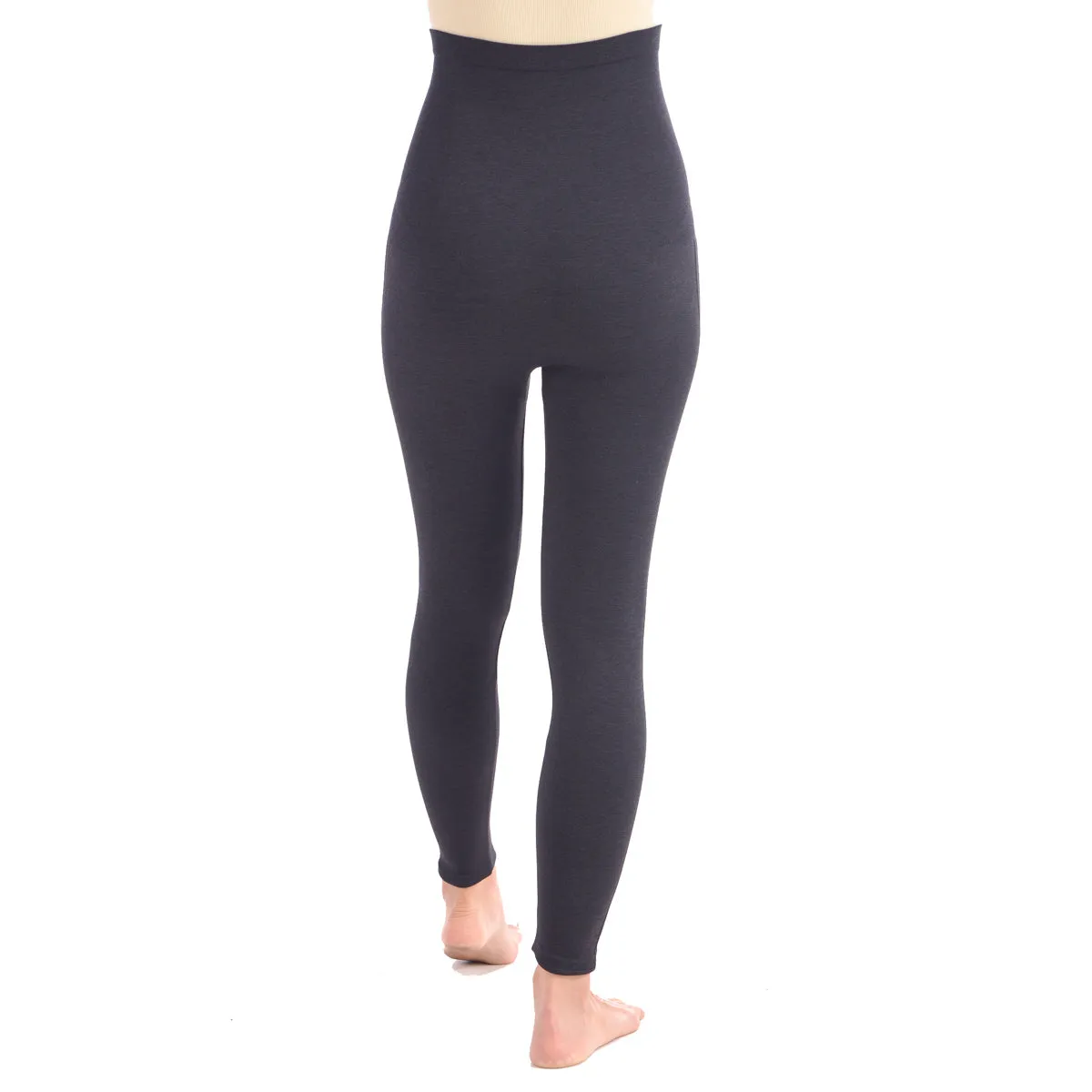 Full Shaping Legging with Double Layer 5" Waistband - Ash Grey