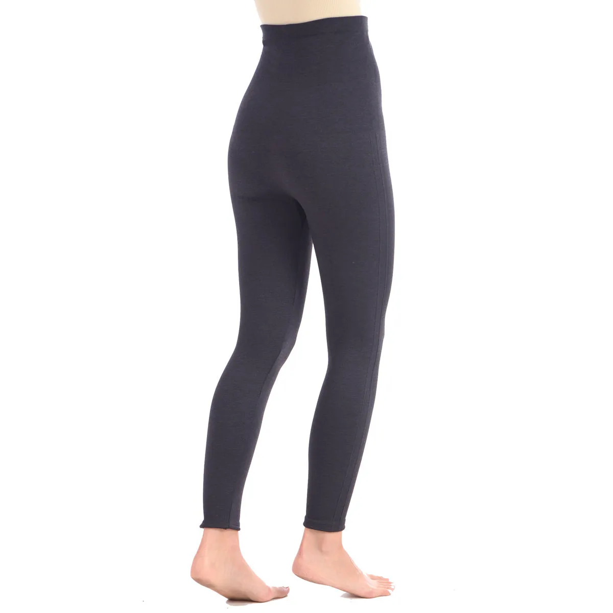 Full Shaping Legging with Double Layer 5" Waistband - Ash Grey
