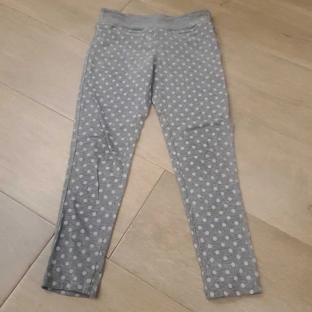 Gap grey with polka dots cotton leggings 6-7Y