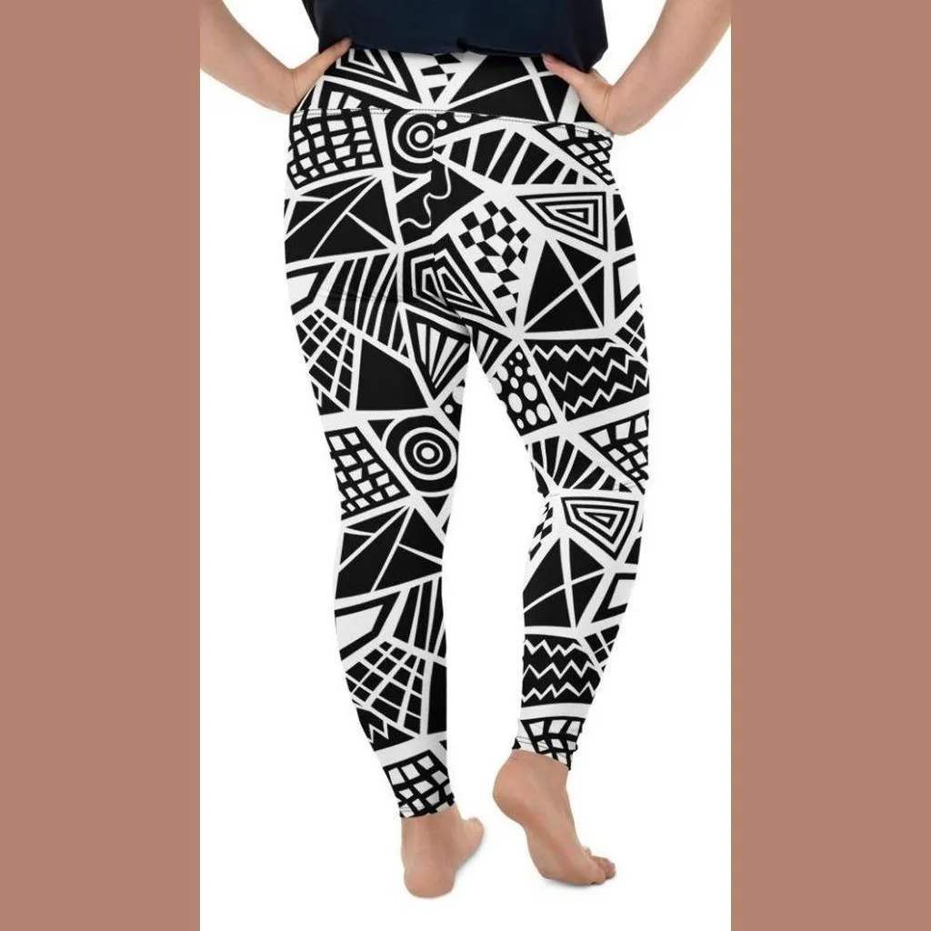 Geometric Shape Plus Size Leggings