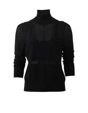 Geometric Stitch Turtleneck