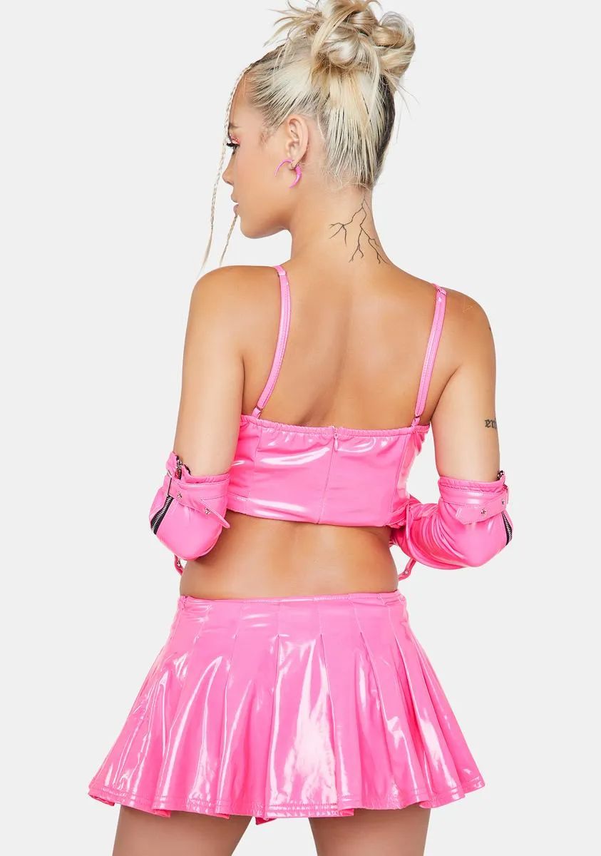 Girl Domination Vinyl Mini Skirt