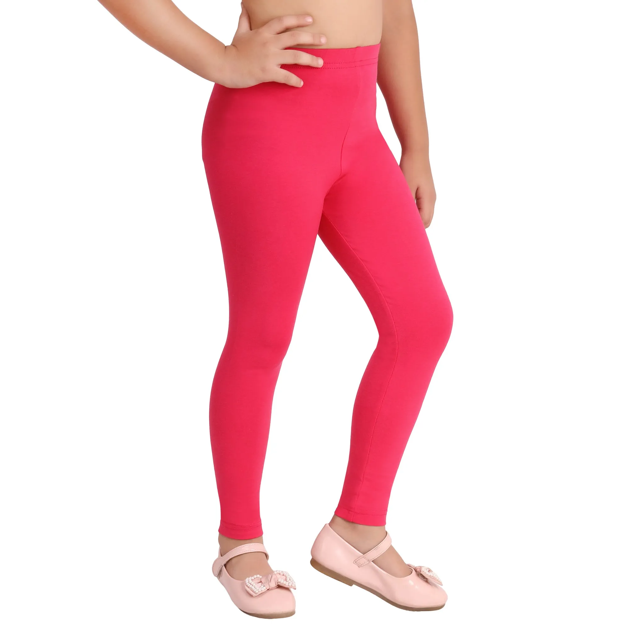 Girls Dark Fuchsia Regular Legging