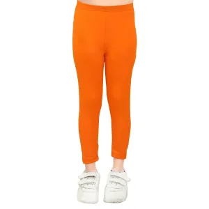 Girls Dark Orange Ankle Length Legging