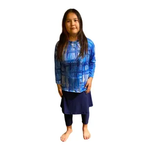 Girls Modest Gym PE class activewear swimwear, swim shirt, swim skirt with leggings, Tznius Swimsuit, Islamic Burkini, Complete Set, Sz S-2X
