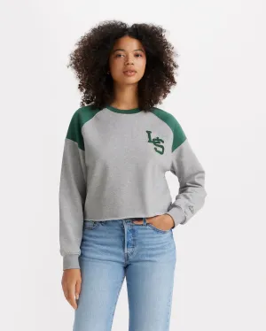 Graphic Campout Sweatshirt in Heather Grey
