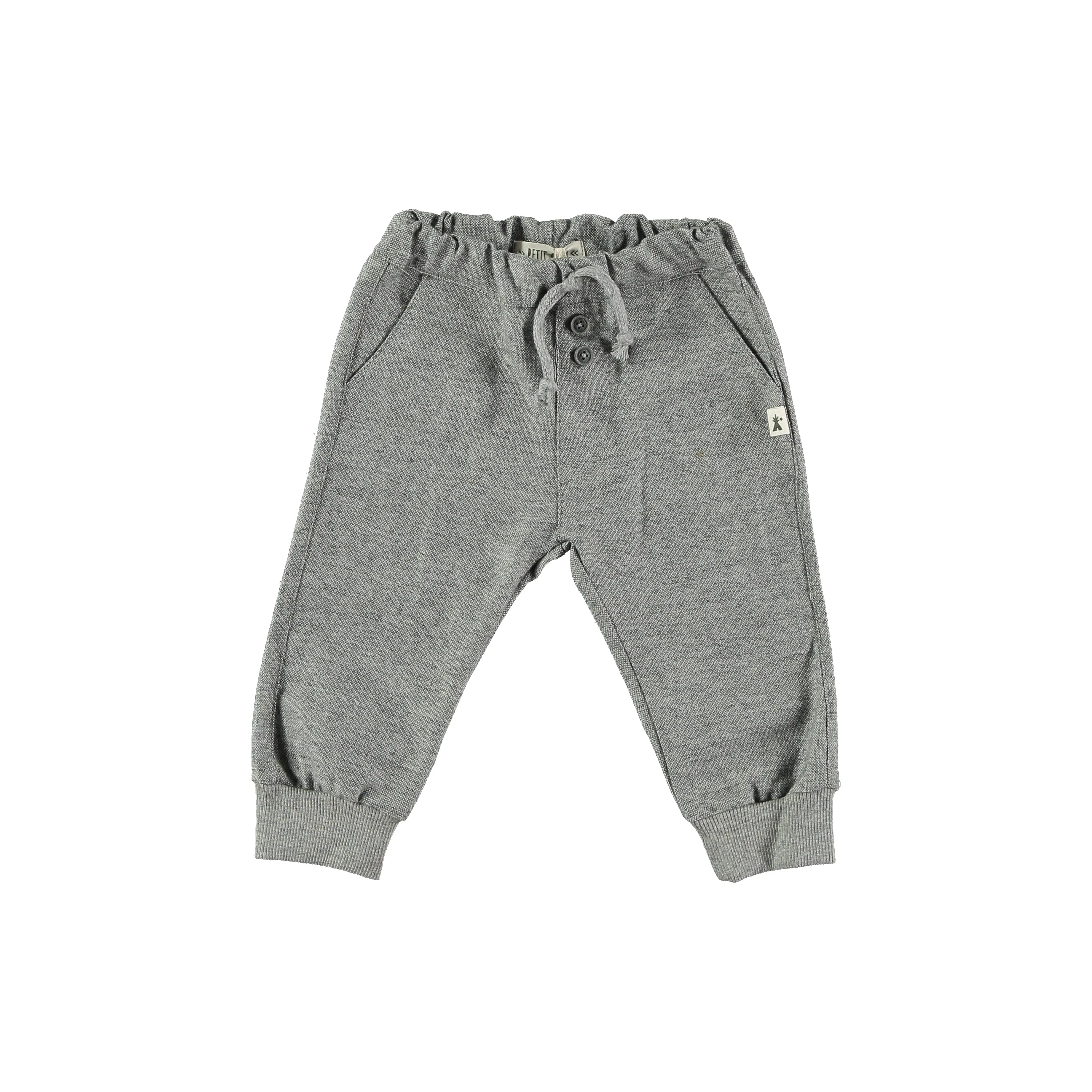 Gray String Tie Pants