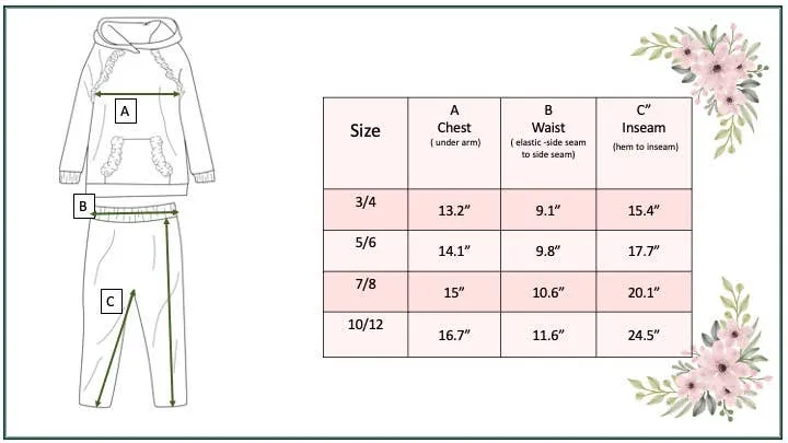 Grey 2pc Ruffle Hoodie and Rainbow Stripe Leggings Fall Set