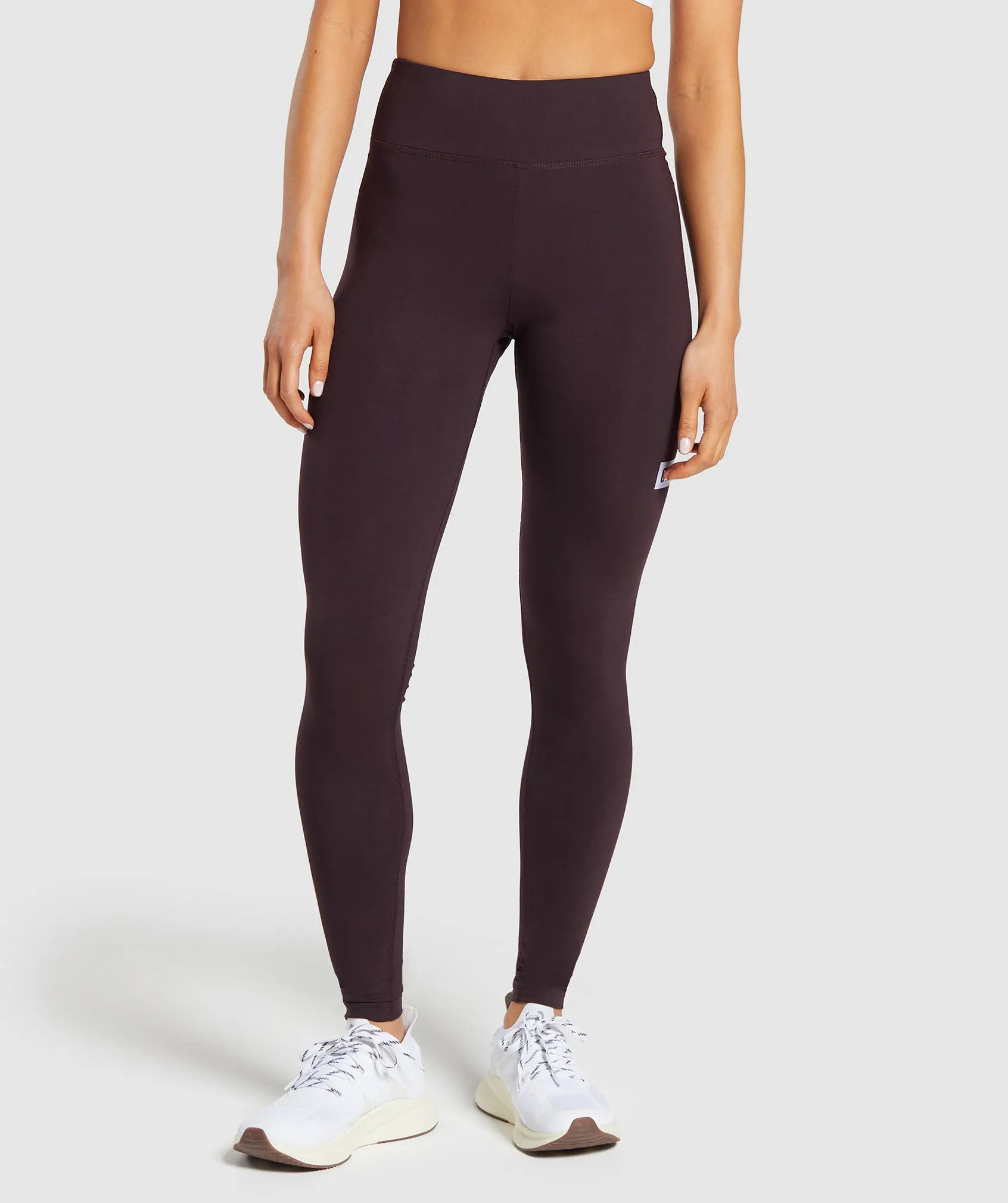 Gymshark Block Cotton Leggings - Plum Brown