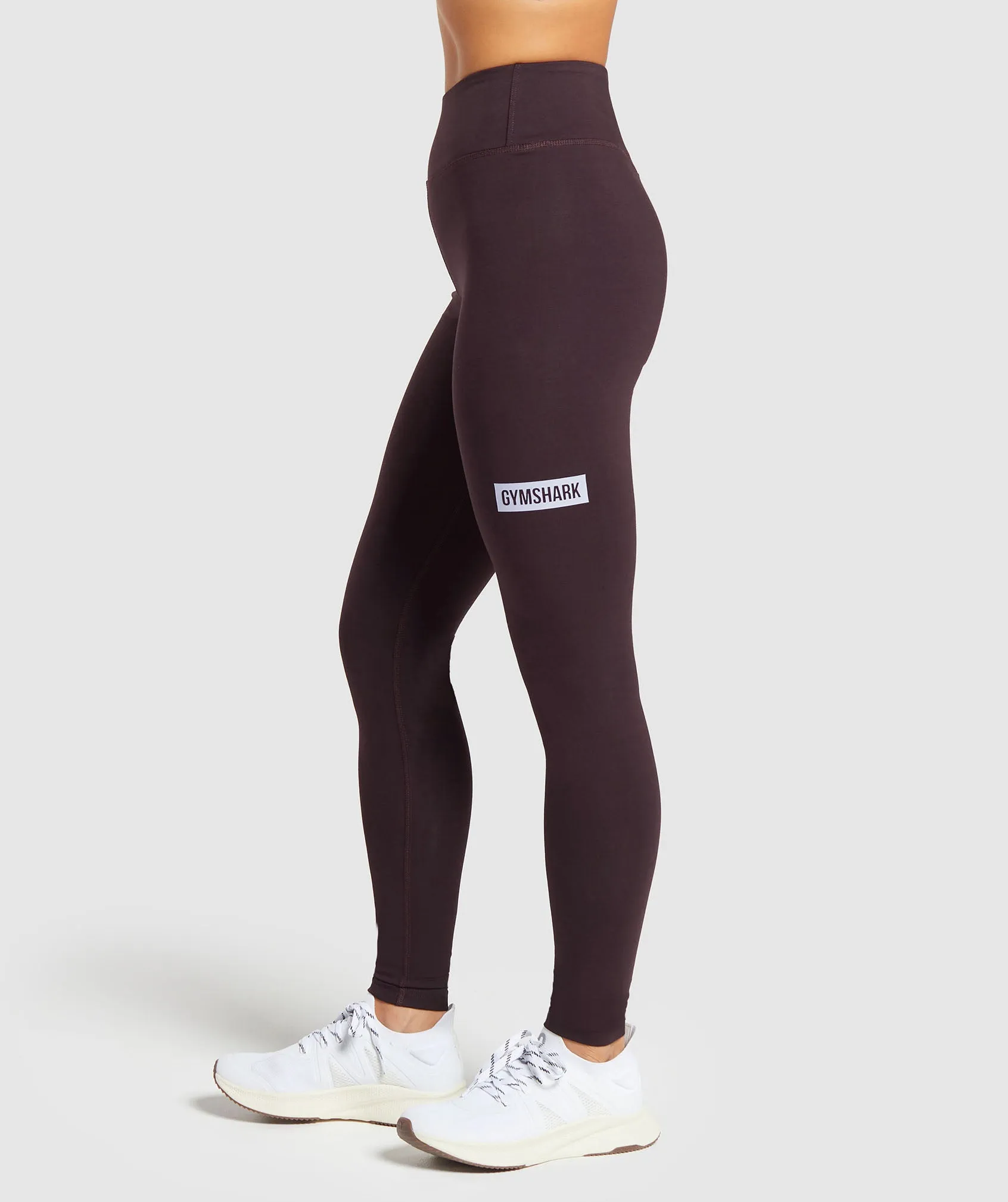 Gymshark Block Cotton Leggings - Plum Brown