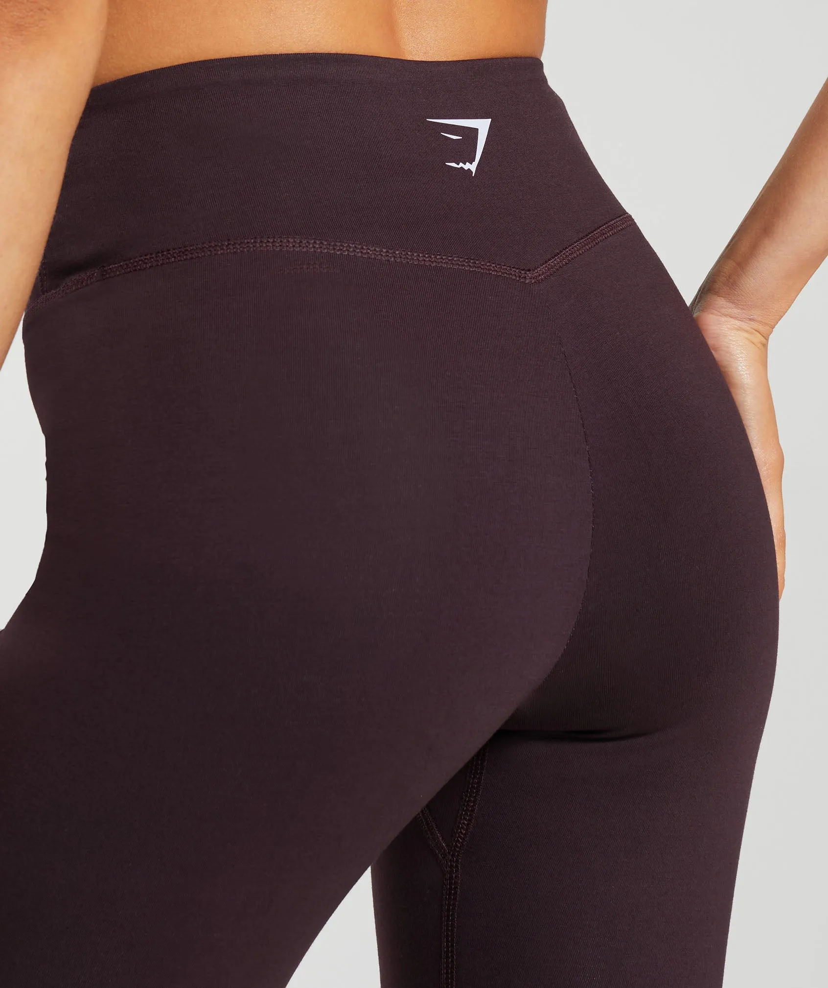 Gymshark Block Cotton Leggings - Plum Brown