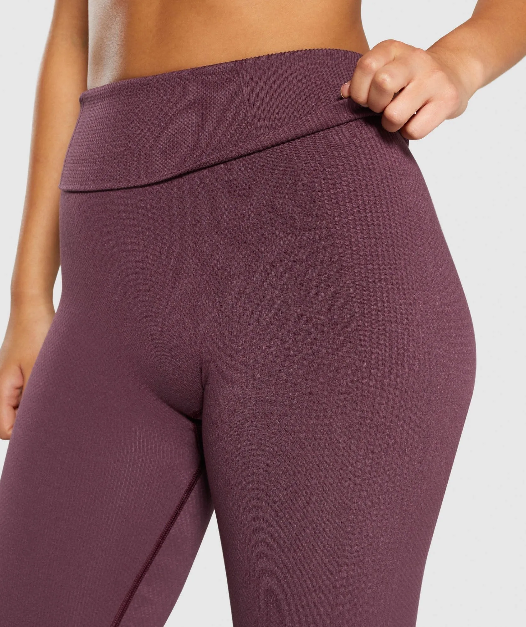 Gymshark Power Down Leggings - Berry Red