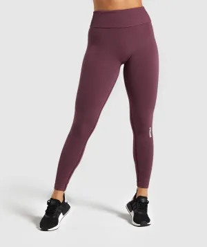 Gymshark Power Down Leggings - Berry Red