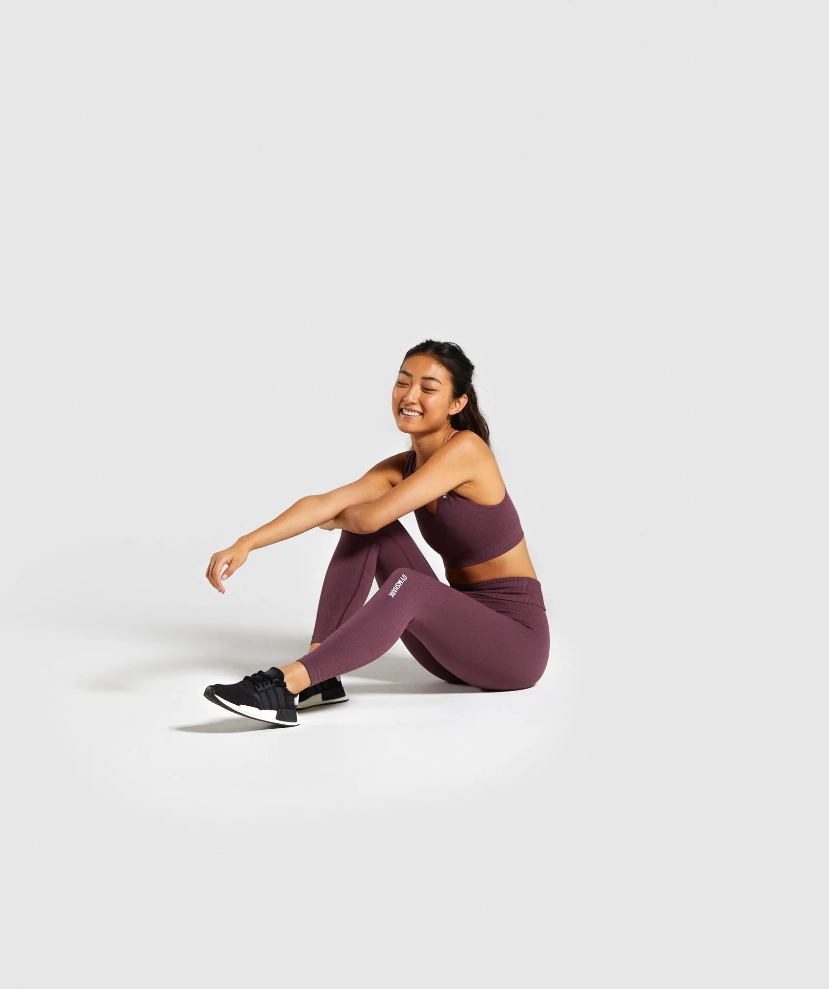 Gymshark Power Down Leggings - Berry Red