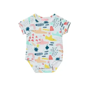 Halcyon Nights SS Bodysuit- Swim Team