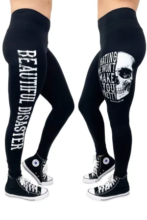 Hating Me Skull Leggings