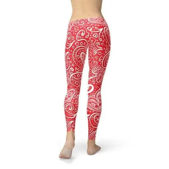 Heartfelt Floral Fitness Leggings - Size XL