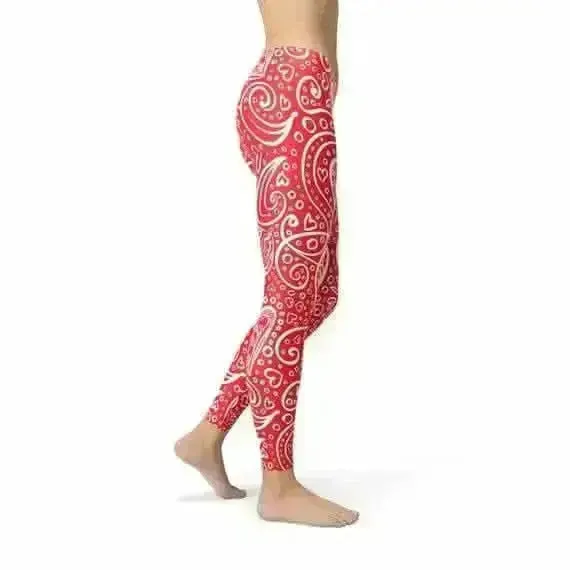 Heartfelt Floral Fitness Leggings - Size XL