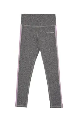 Heather Grey Stripe Active Leggings