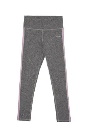 Heather Grey Stripe Active Leggings