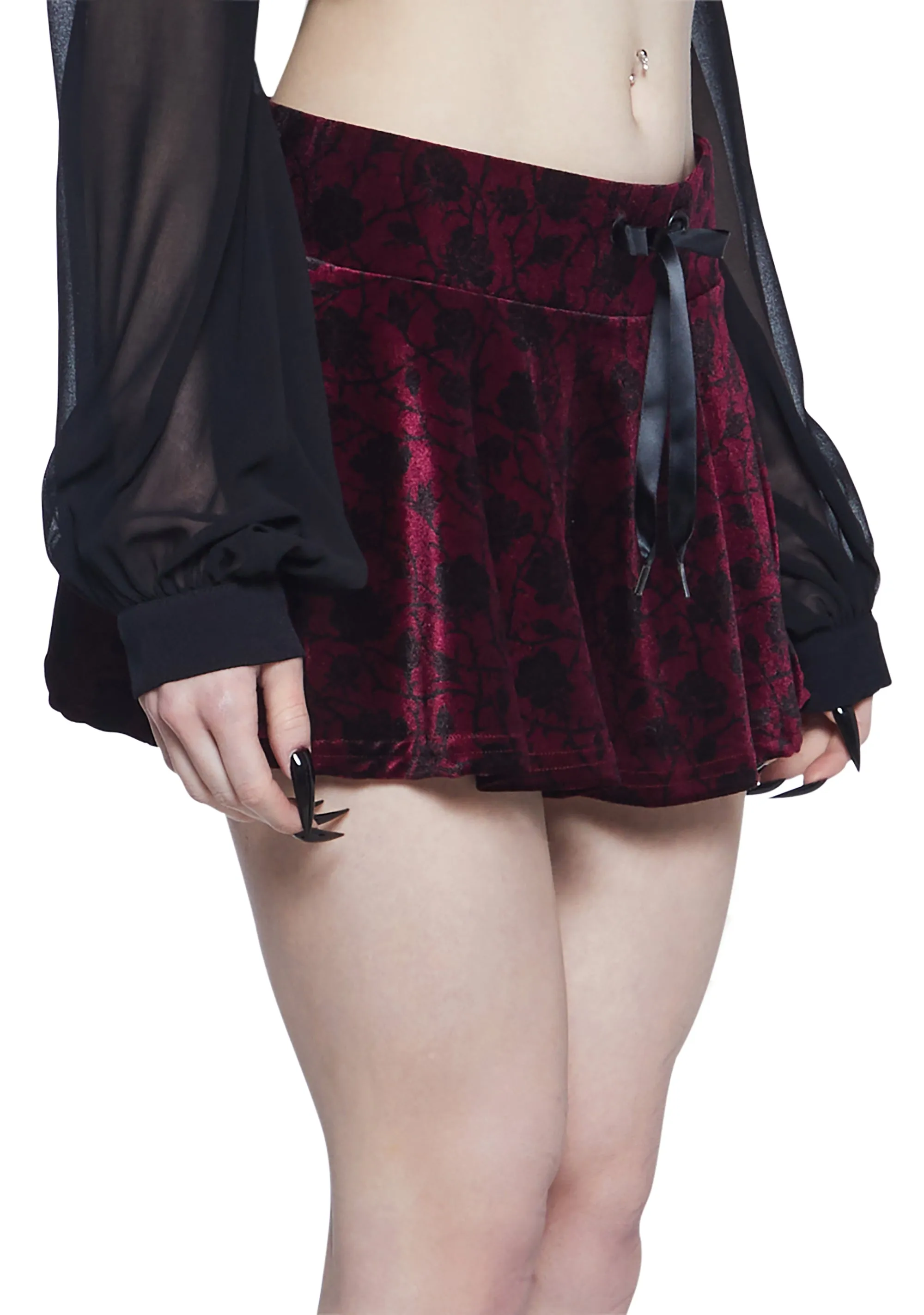 Heaven’s Outcasts Velour Mini Skirt