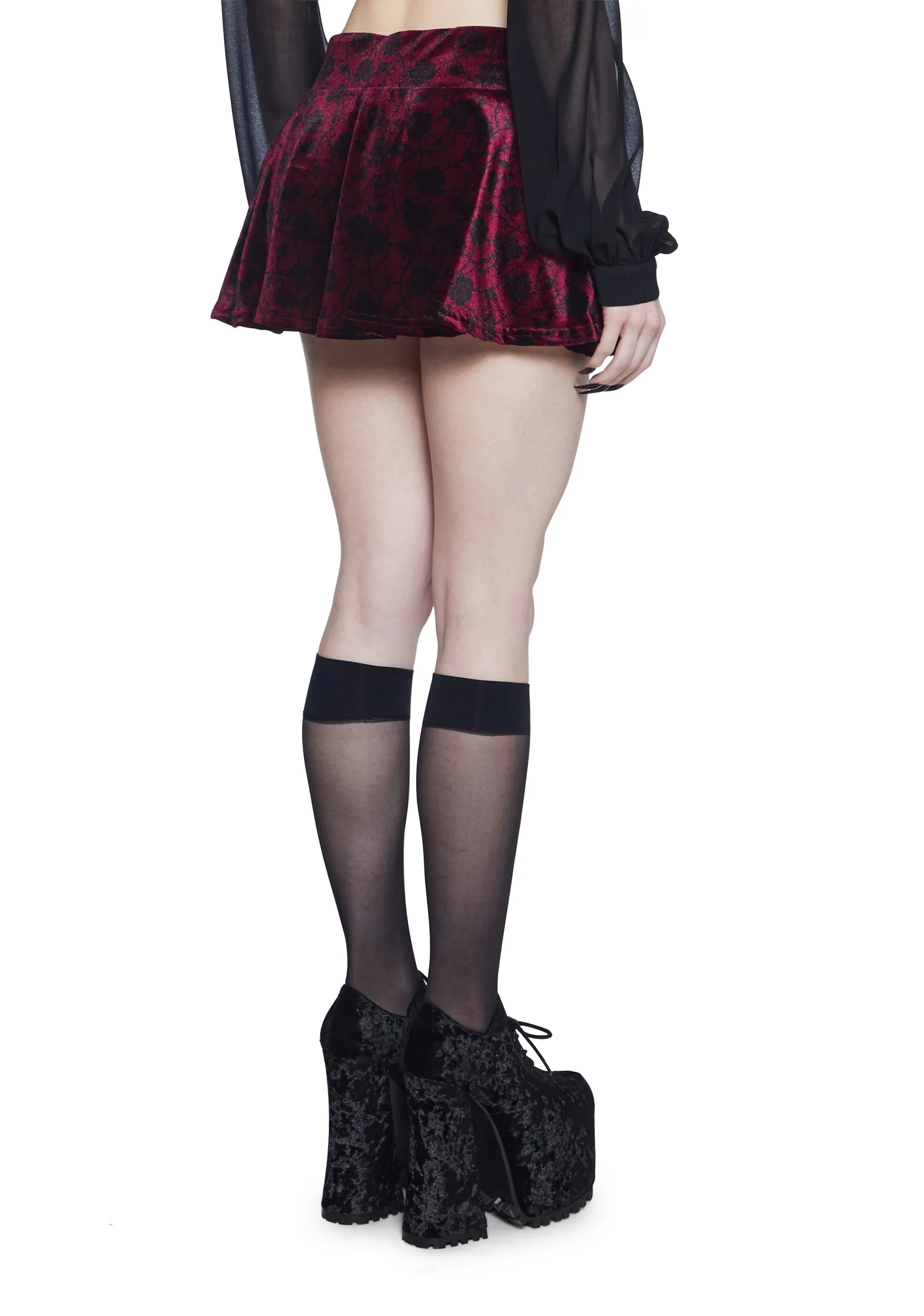 Heaven’s Outcasts Velour Mini Skirt