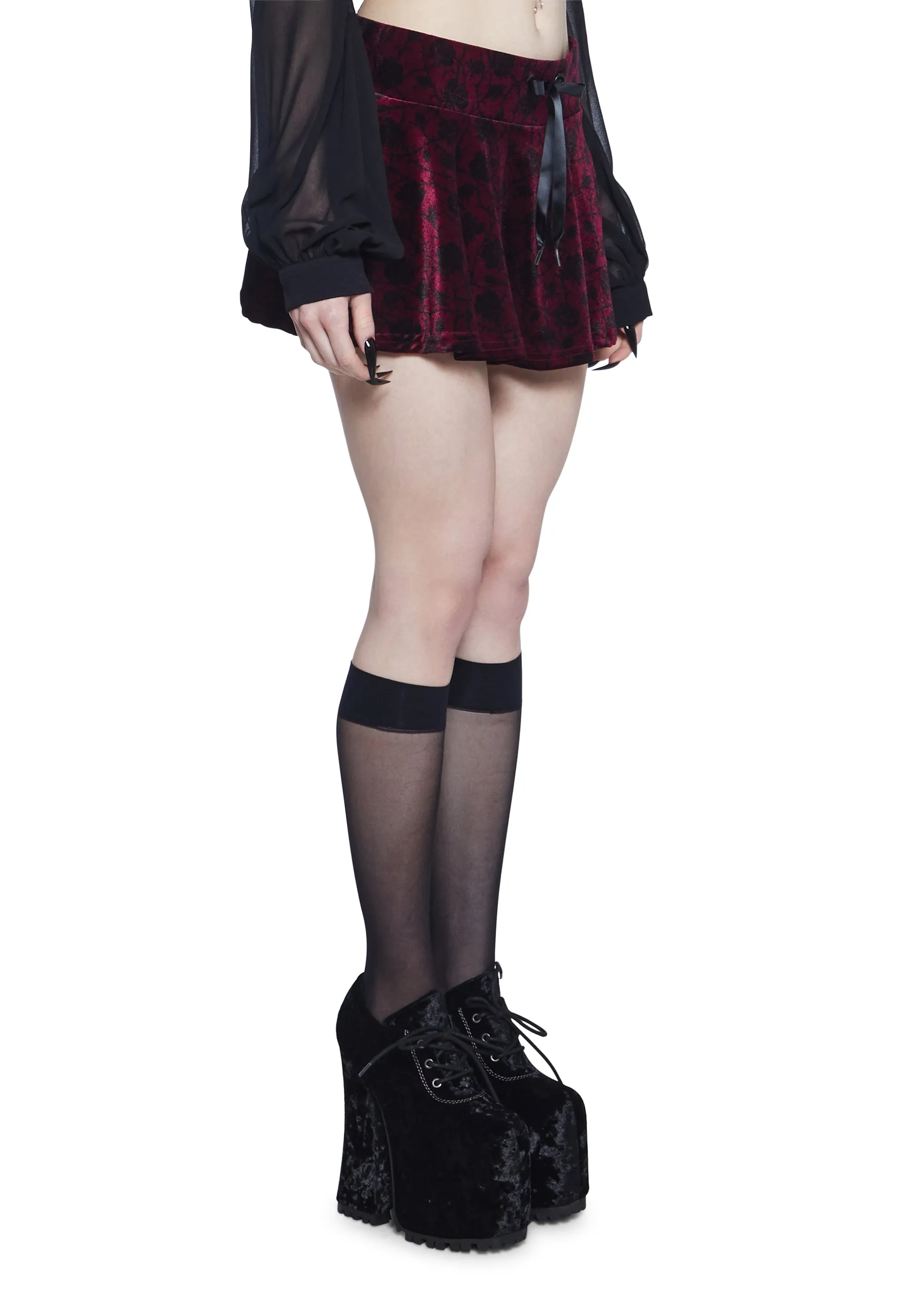 Heaven’s Outcasts Velour Mini Skirt