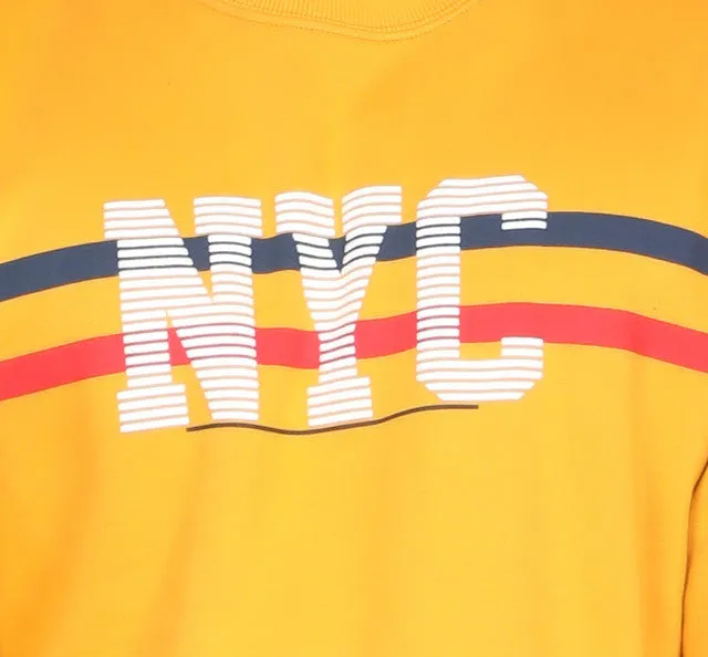 HiFlyers Full Sleeve Printed Men Sweatshirt-YELLOW