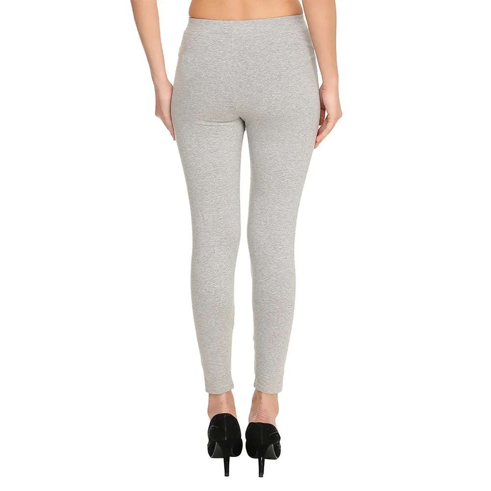HiFlyers Women Grey Ankle Length Leggings / Yoga Pant