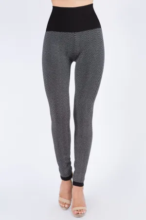 High Waist Full Length Sweater Leggings